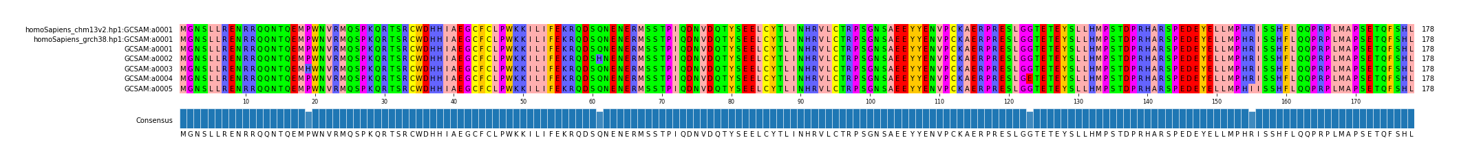Multiple Alignments (by translate haplotype frequency)