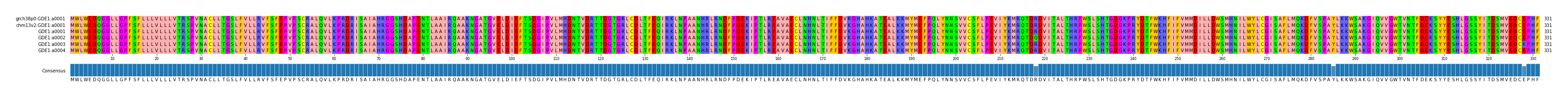 Multiple Alignments (by translate haplotype frequency)