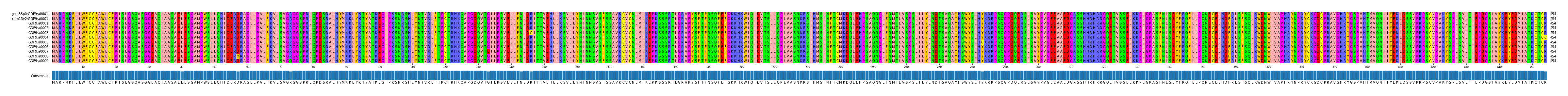 Multiple Alignments (by translate haplotype frequency)