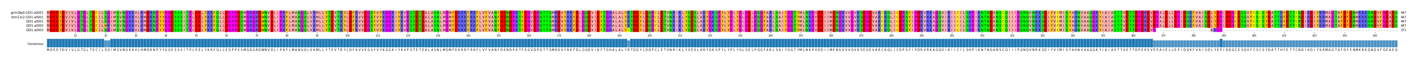 Multiple Alignments (by translate haplotype frequency)