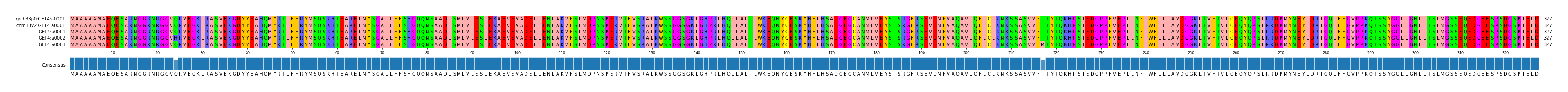 Multiple Alignments (by translate haplotype frequency)