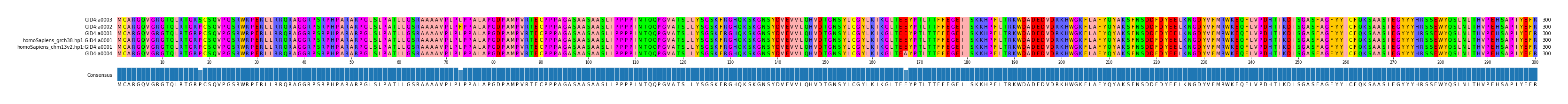 Multiple Alignments (by translate haplotype similarity)