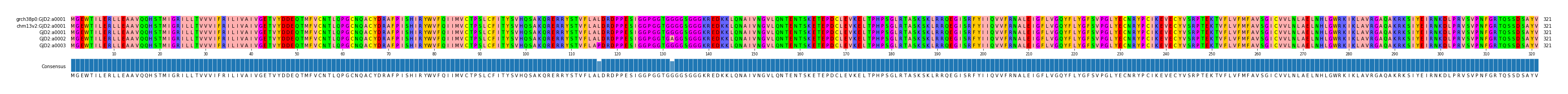 Multiple Alignments (by translate haplotype frequency)