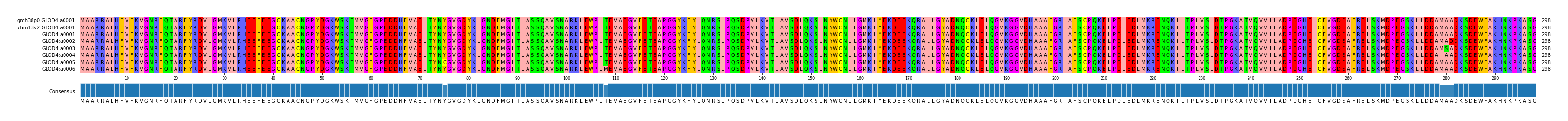 Multiple Alignments (by translate haplotype frequency)