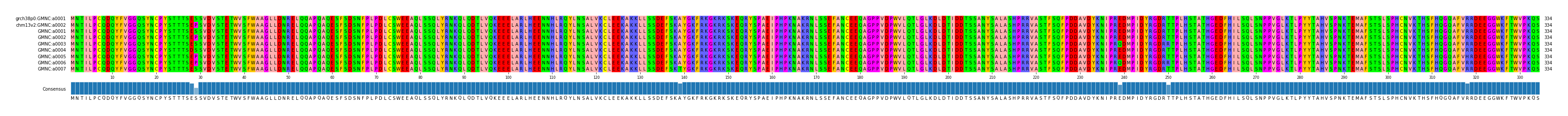 Multiple Alignments (by translate haplotype frequency)