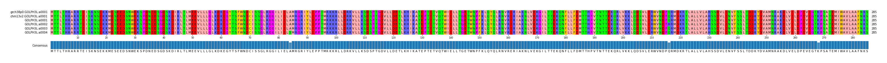 Multiple Alignments (by translate haplotype frequency)