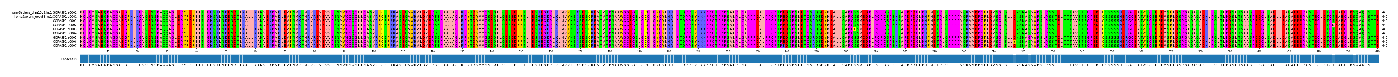 Multiple Alignments (by translate haplotype frequency)