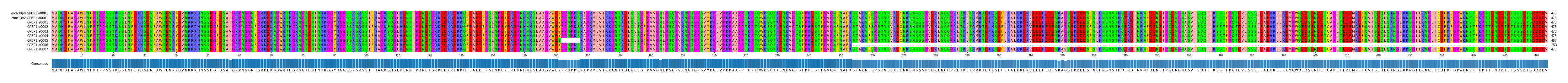 Multiple Alignments (by translate haplotype frequency)