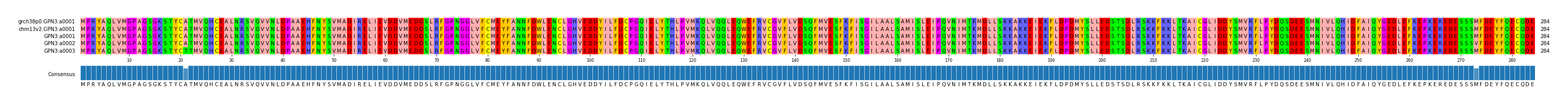 Multiple Alignments (by translate haplotype frequency)
