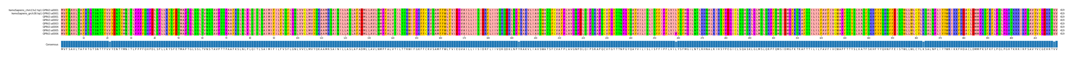 Multiple Alignments (by translate haplotype frequency)