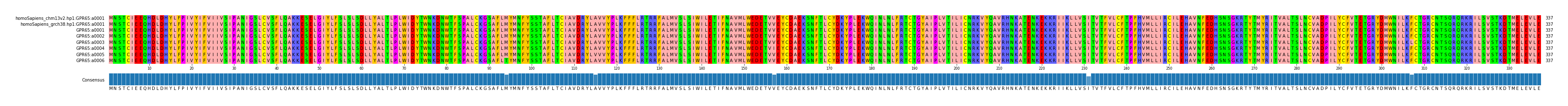 Multiple Alignments (by translate haplotype frequency)