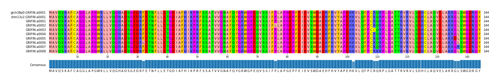 Multiple Alignments (by translate haplotype frequency)