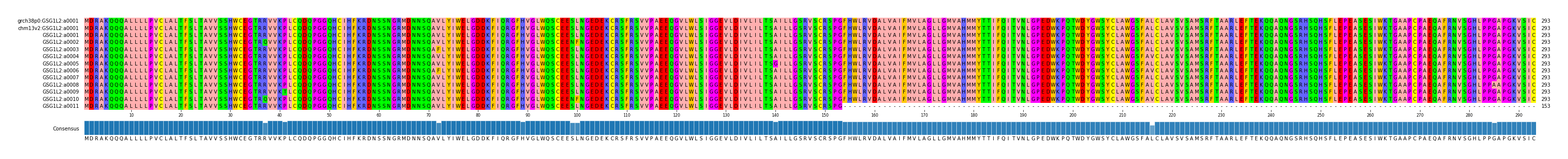 Multiple Alignments (by translate haplotype frequency)