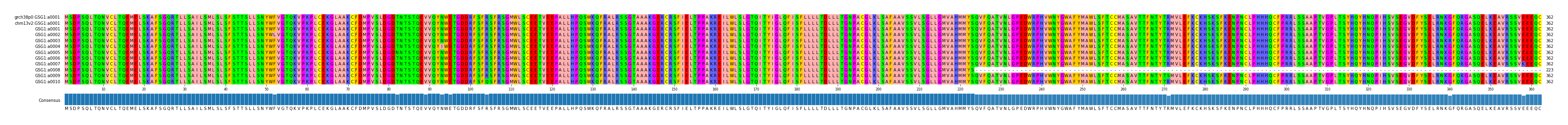 Multiple Alignments (by translate haplotype frequency)