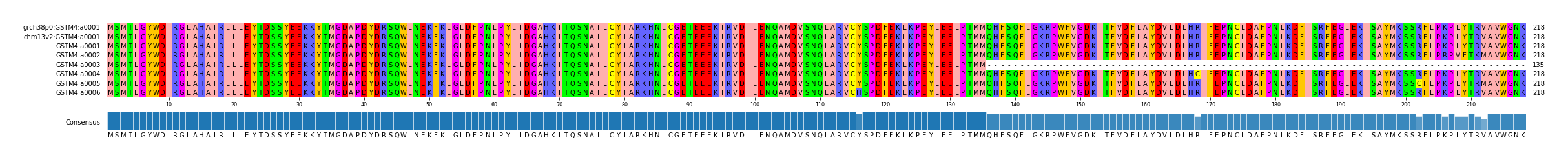 Multiple Alignments (by translate haplotype frequency)