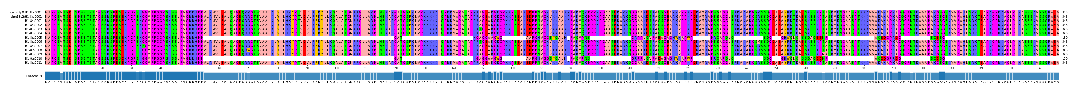 Multiple Alignments (by translate haplotype frequency)