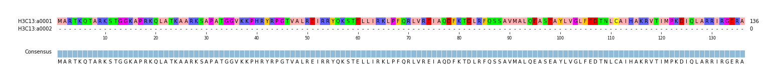 Multiple Alignments (by translate haplotype frequency)