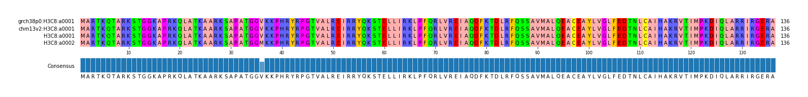 Multiple Alignments (by translate haplotype frequency)