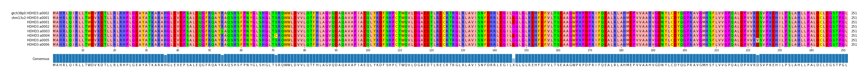 Multiple Alignments (by translate haplotype frequency)