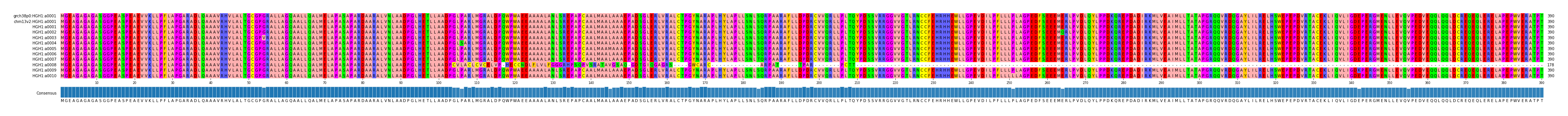 Multiple Alignments (by translate haplotype frequency)