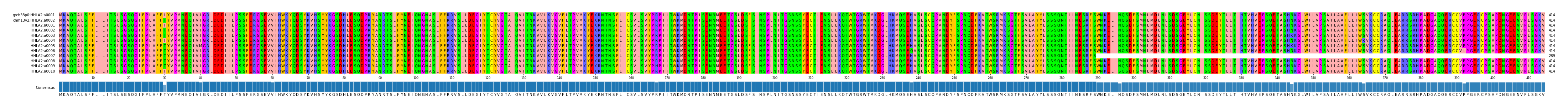 Multiple Alignments (by translate haplotype frequency)