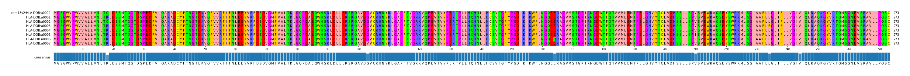 Multiple Alignments (by translate haplotype frequency)