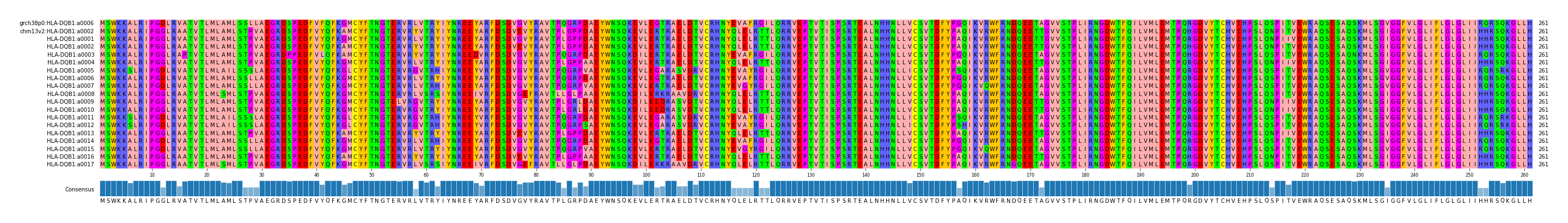 Multiple Alignments (by translate haplotype frequency)