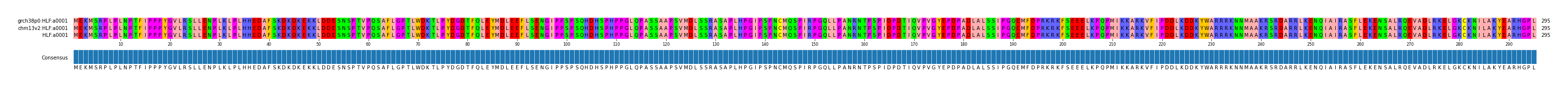 Multiple Alignments (by translate haplotype frequency)