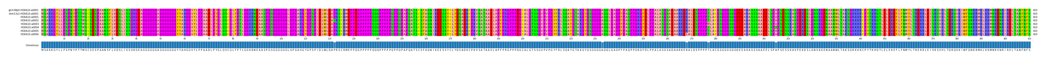 Multiple Alignments (by translate haplotype frequency)