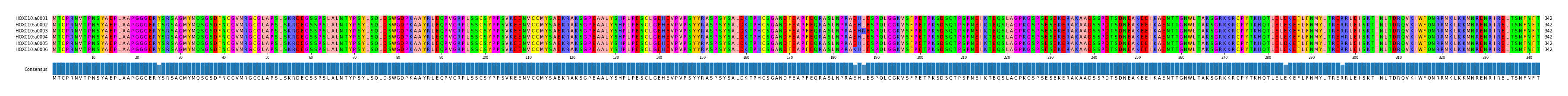 Multiple Alignments (by translate haplotype frequency)