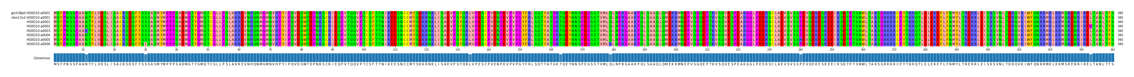 Multiple Alignments (by translate haplotype frequency)