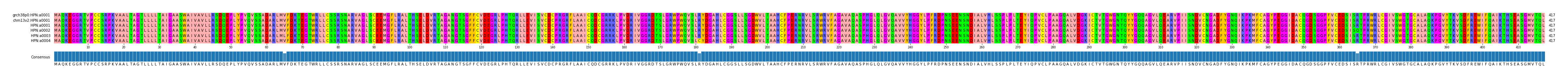 Multiple Alignments (by translate haplotype frequency)