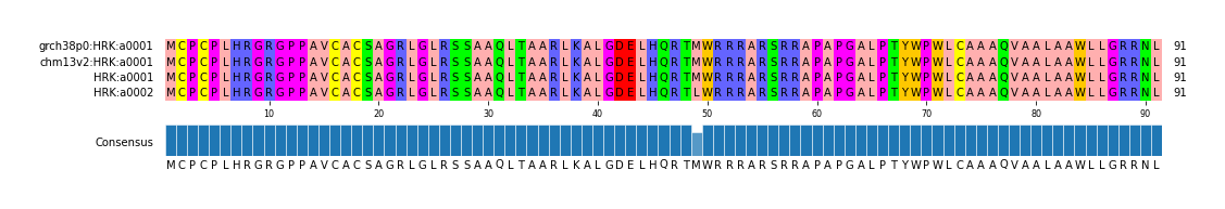 Multiple Alignments (by translate haplotype similarity)