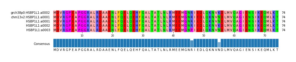 Multiple Alignments (by translate haplotype frequency)
