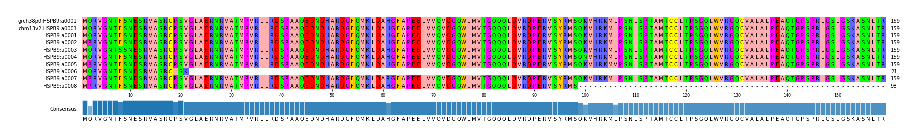 Multiple Alignments (by translate haplotype frequency)