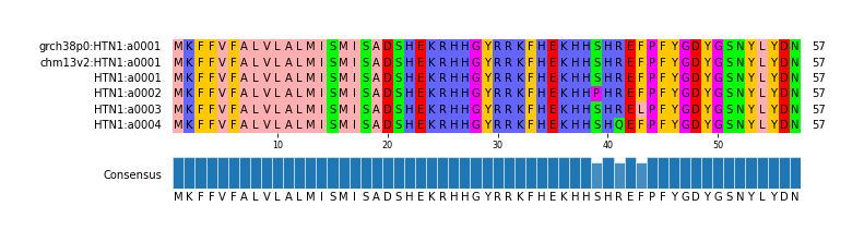 Multiple Alignments (by translate haplotype frequency)
