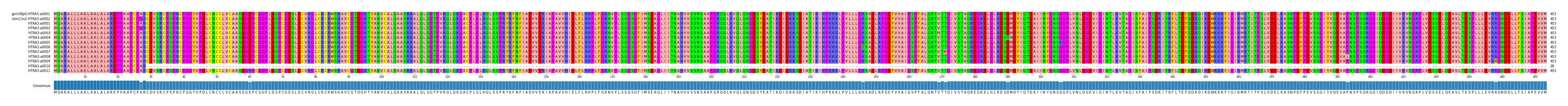 Multiple Alignments (by translate haplotype frequency)