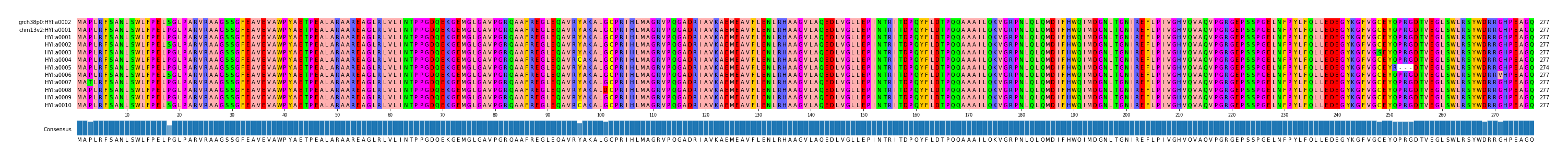 Multiple Alignments (by translate haplotype frequency)