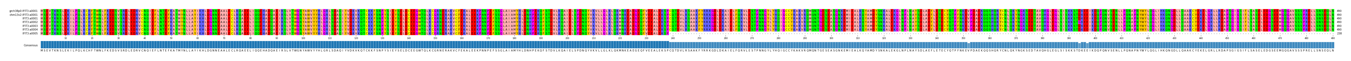 Multiple Alignments (by translate haplotype frequency)