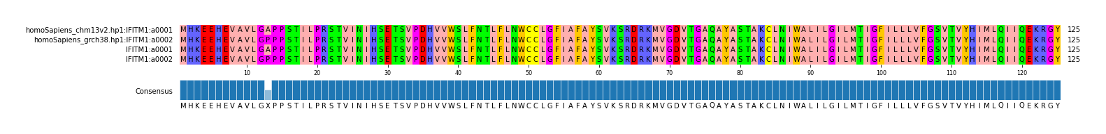 Multiple Alignments (by translate haplotype frequency)