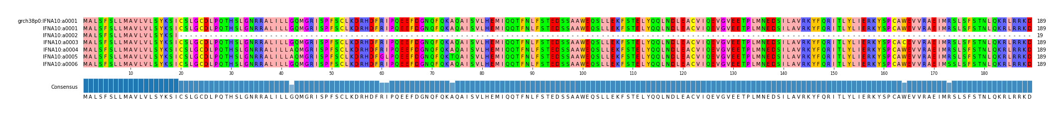 Multiple Alignments (by translate haplotype frequency)