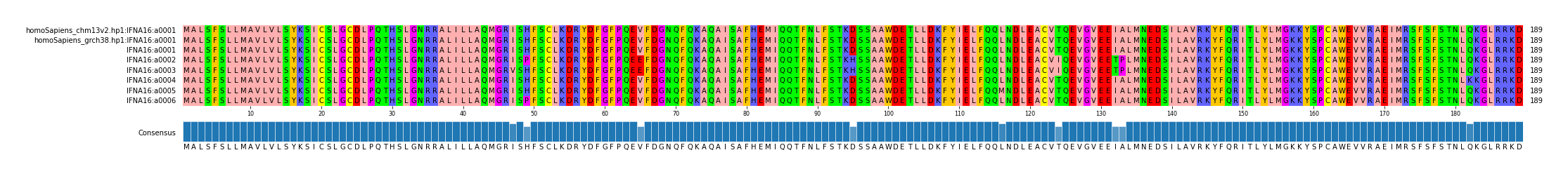 Multiple Alignments (by translate haplotype frequency)