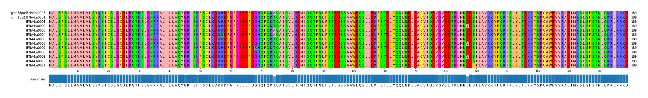 Multiple Alignments (by translate haplotype frequency)