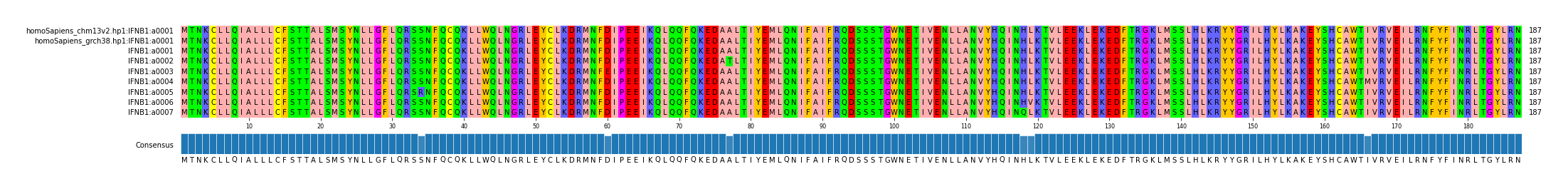 Multiple Alignments (by translate haplotype frequency)