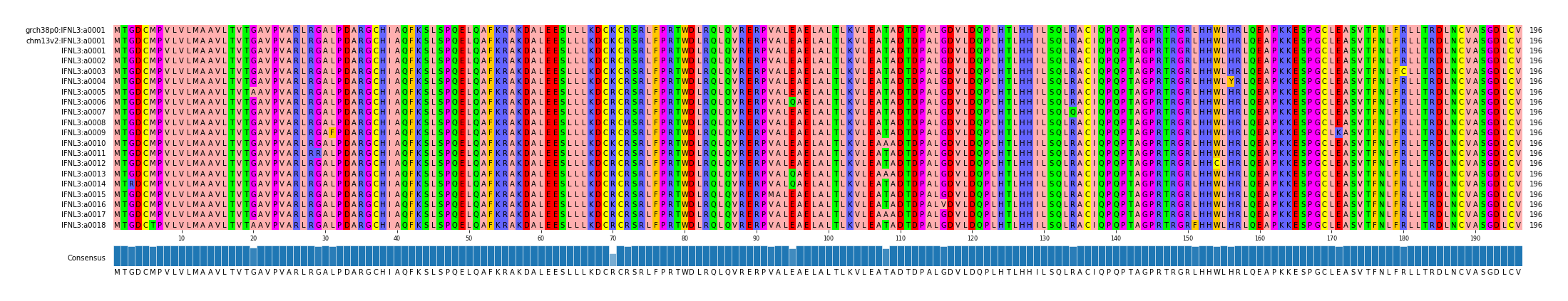 Multiple Alignments (by translate haplotype frequency)