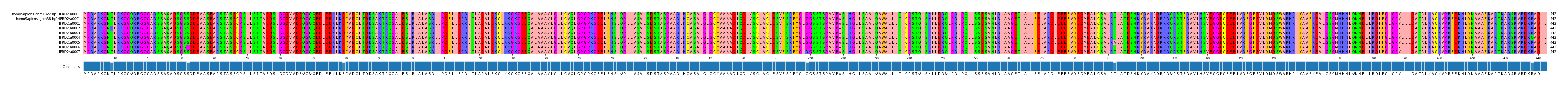 Multiple Alignments (by translate haplotype frequency)