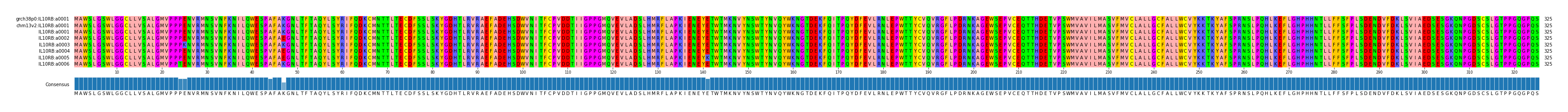 Multiple Alignments (by translate haplotype frequency)