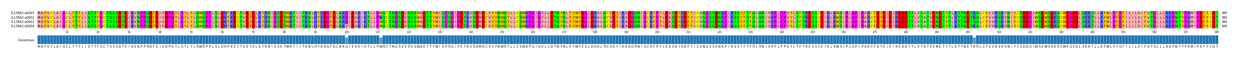 Multiple Alignments (by translate haplotype frequency)