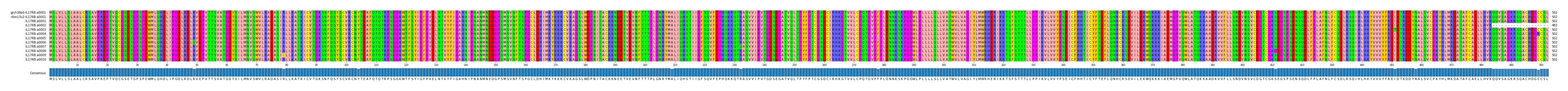 Multiple Alignments (by translate haplotype frequency)