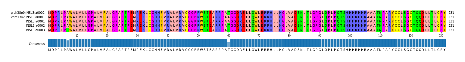 Multiple Alignments (by translate haplotype frequency)